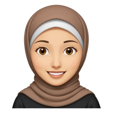 emoji perempuan berhijab, ekspresi ramah sticker