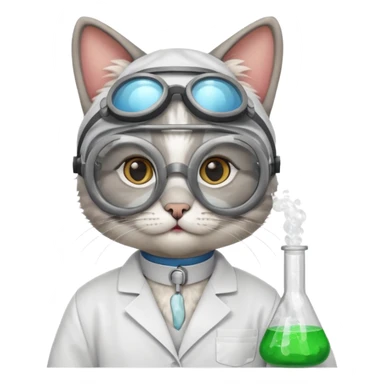 Chemist cat sticker