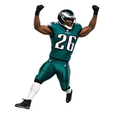 Philadelphia Eagles #26 celebration  sticker