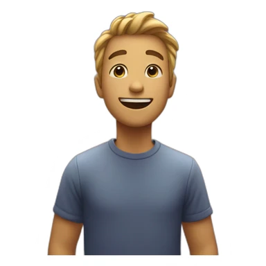 A person looks at the sky and sees happiness sticker