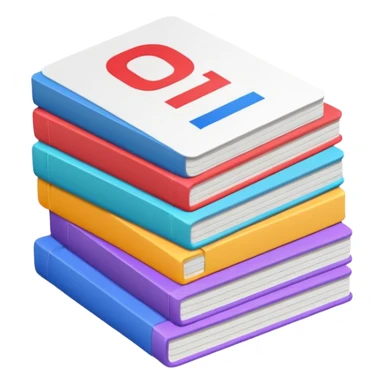 a stack of alphabet flashcards sticker