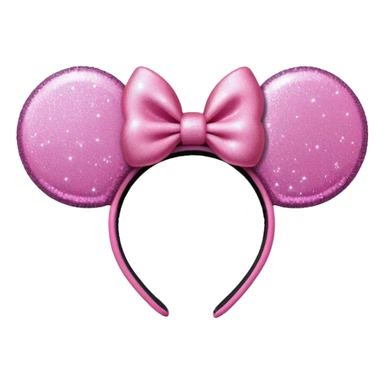 Minnie Mouse ears headband with glitter sticker