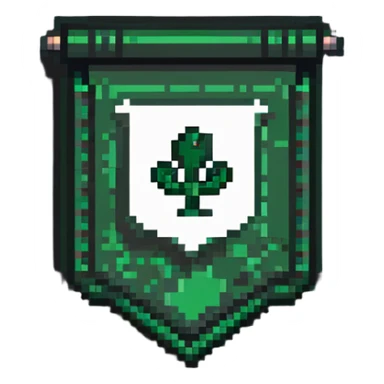 Green flag with moderator symbol, admin logo sticker