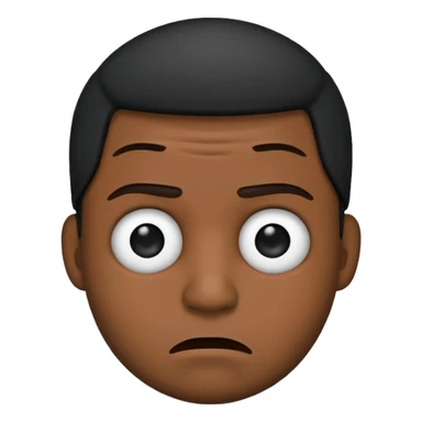 Black man emoji with a frown sticker