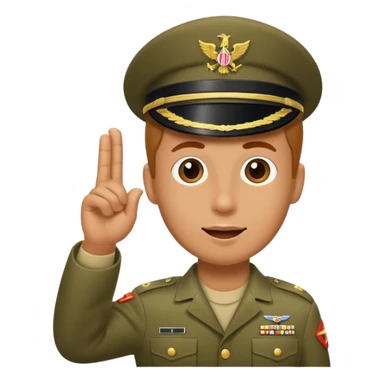 Penis doing army salute sticker