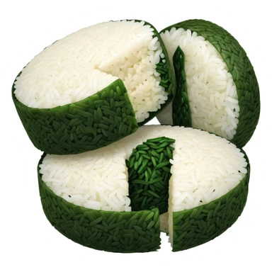 japan green rice balls sticker