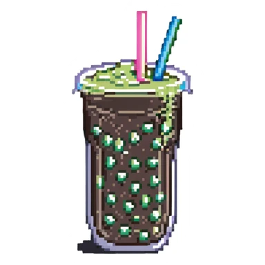 bubble tea with tapioca pearls sticker