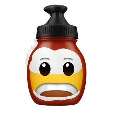 sauce bottle wearing a heinz hat sticker