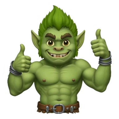 Troll with a thumbs up sticker