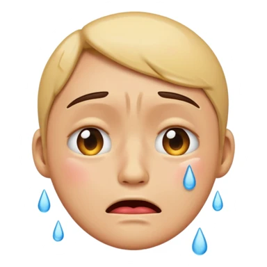 Emoji that’s crying and looking very hurt sticker