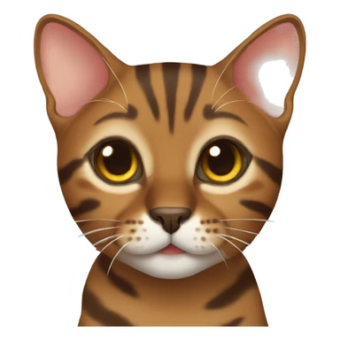 Brown Bengal cat sticker