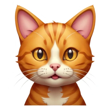 Cinematic Comical Ginger Tabby Cat Portrait Emoji, Head tilted dramatically with an exaggeratedly shocked or offended expression, sleek orange-brown fur with bold tabby stripes, wide amber eyes filled with exaggerated disbelief, Simplified yet hilariously expressive features, highly detailed, glowing with a slightly sassy glow, high shine, dramatic yet playful, stylized with an air of attitude, bright and endearing, soft glowing outline, capturing the essence of a sassy and over-the-top feline, so meme-worthy it feels like it could side-eye its way into internet fame instantly! sticker