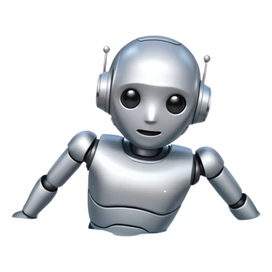 robot swimming sticker
