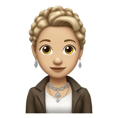 very pale 23 year old with straight light brown hair who works at an insurance firm as an administrator wearing silver jewelry and has tattoos and lives in tennessee and looks like queen victoria a little and used togo to music festivals sticker