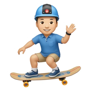 Xi Jinping riding skate board sticker