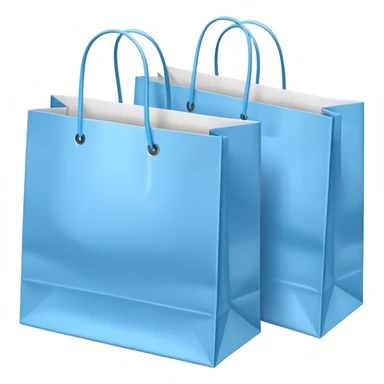 Bundle of Light blue shopping bags sticker