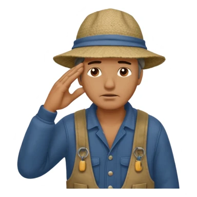 fisherman doing facepalm sticker