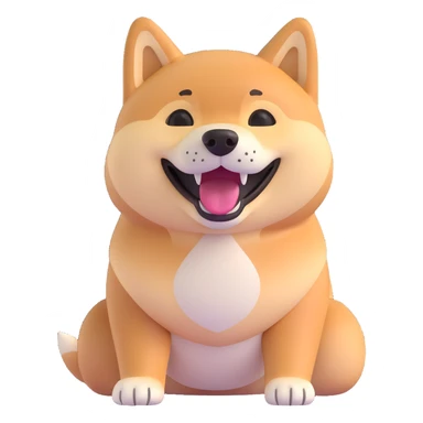 shiba inu, laughing sticker