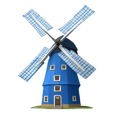 Blue Dutch windmill ￼ sticker