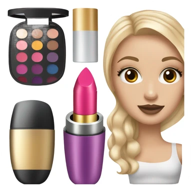 Makeup kit And a white girl sticker