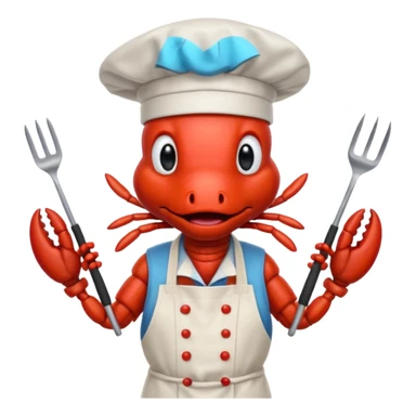 Crayfish cooking a bbq sticker