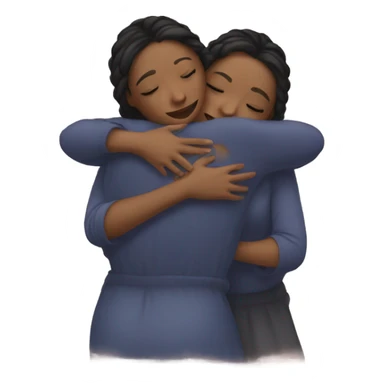 Sisters hugging sticker