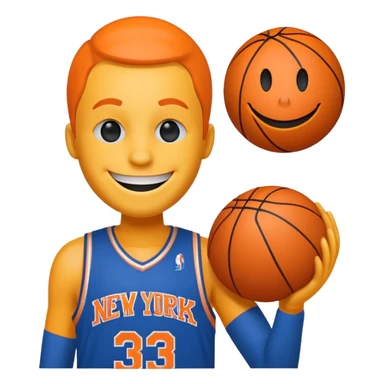 Smiley icon new york knicks sticker