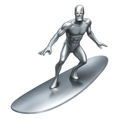 Silver surfer on board sticker