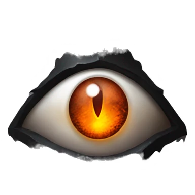 Eye of Sauron with glowing orange iris, set in a dark tower of Mordor sticker