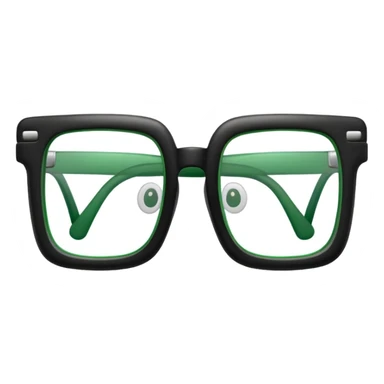 Green Square Spects. only spects. sticker