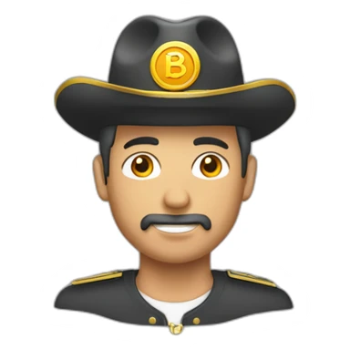 Hombre con medalla colgando sin gorro sticker