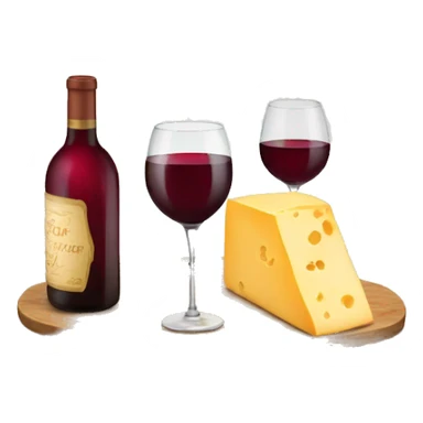 wine and cheese  sticker