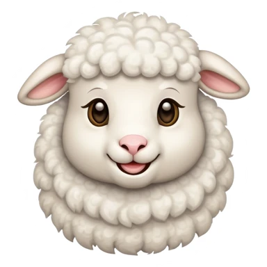 a smilling lambs sticker