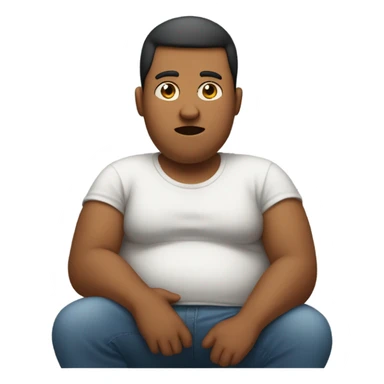 a person who is too full sticker