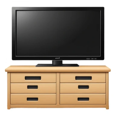 modern tv on a cupboard sticker