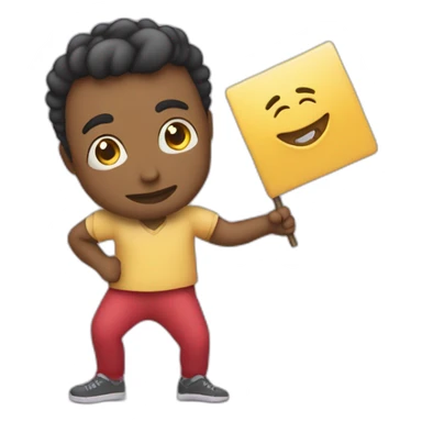 Person holding a sign saying will you go to the dance with me sticker