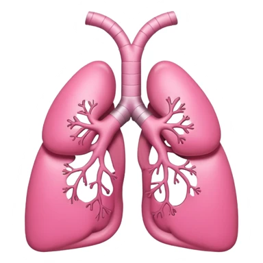 oversimplified cute plain lungs sticker
