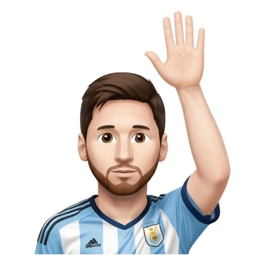 Lionel Messi soccer player with Argentina blue and white jersey sticker