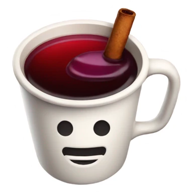 Mulled wine in a craft cup sticker