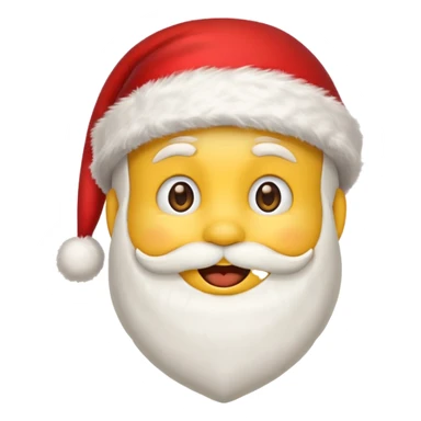 Smiling emoji with santa hat on, google style sticker