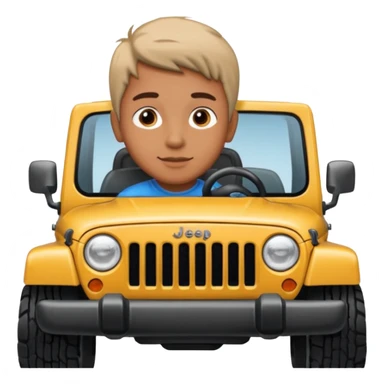 Boy driving Jeep cherokee sticker