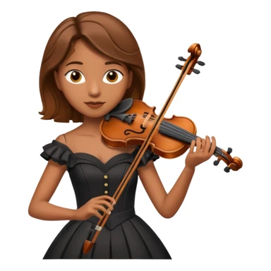 BROWN FEMALE VIOLINIST sticker