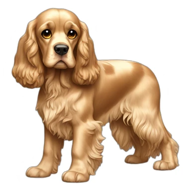 Dog-golden-english-cocker-spaniel-full-body-standing sticker