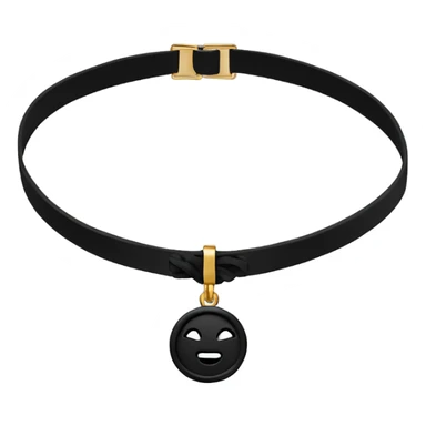 Black choker necklace sticker