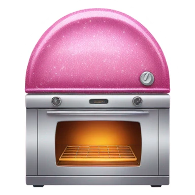 Pink oven with glitter  sticker