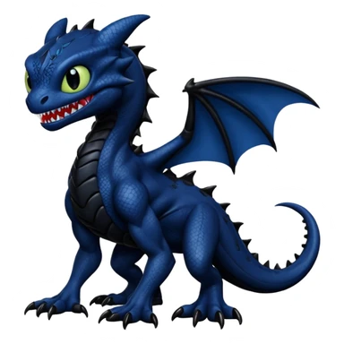 Toothless-Venom-Fakémon-hybrid-creature (full body)  sticker
