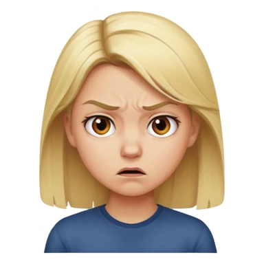 fai una ragazza bionda visibilmente offesa ed arrabbiata che guarda da un’altra parte  sticker