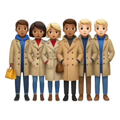 people waiting to enter a store without bags sticker