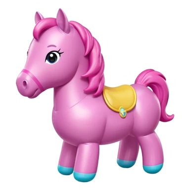 my little pony inflatable vinyl chubby horse toy figurine  sticker