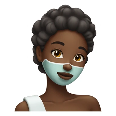 Black girl doing skin care sticker